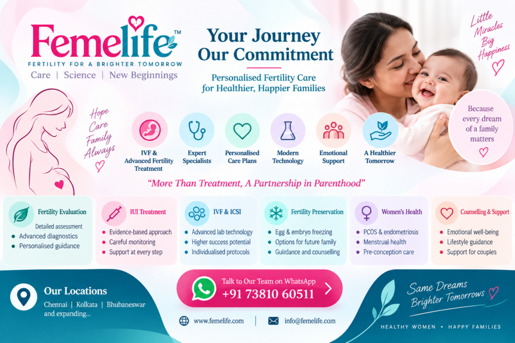 Femelife IVF Specialist Profile Infographic